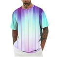thumbnail image 2 of Wancir Chemises pour Hommes Liquidation Vente Hommes Mode Décontractée Imprimé Sport Manches Courtes Col Rond Blouses Chemises, 2 of 4