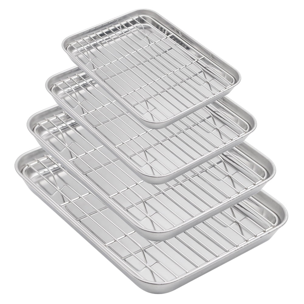 Aspire Baking Sheets and Racks Set, Stainless Steel Oven and Dishwasher