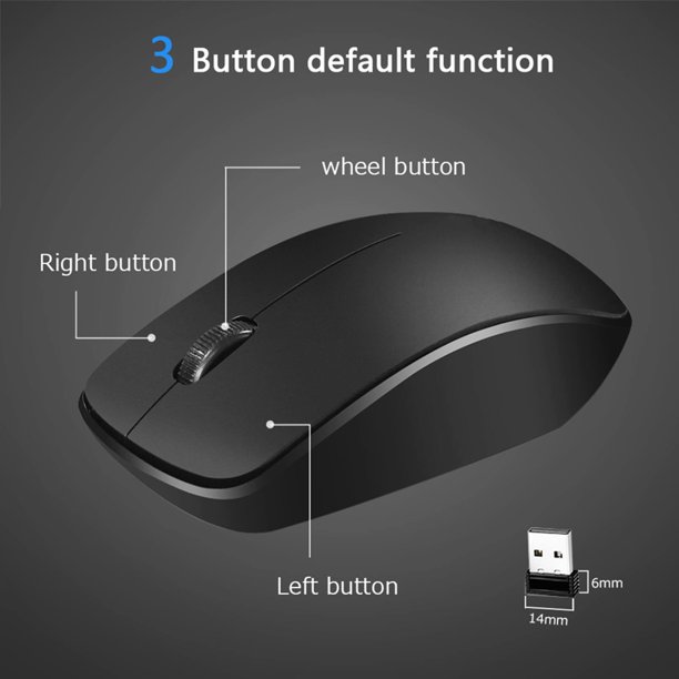 Buy Wireless Mouse Full Size Ambidextrous Curve Design, Precise Cursor Control Scrolling Wide