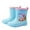 Blue, variant on Girls Rain Boots for Toddlers And Kids With Cute Bunny Dinosaur Design Detachable Cover Lightweight Comfortable Soft Sole