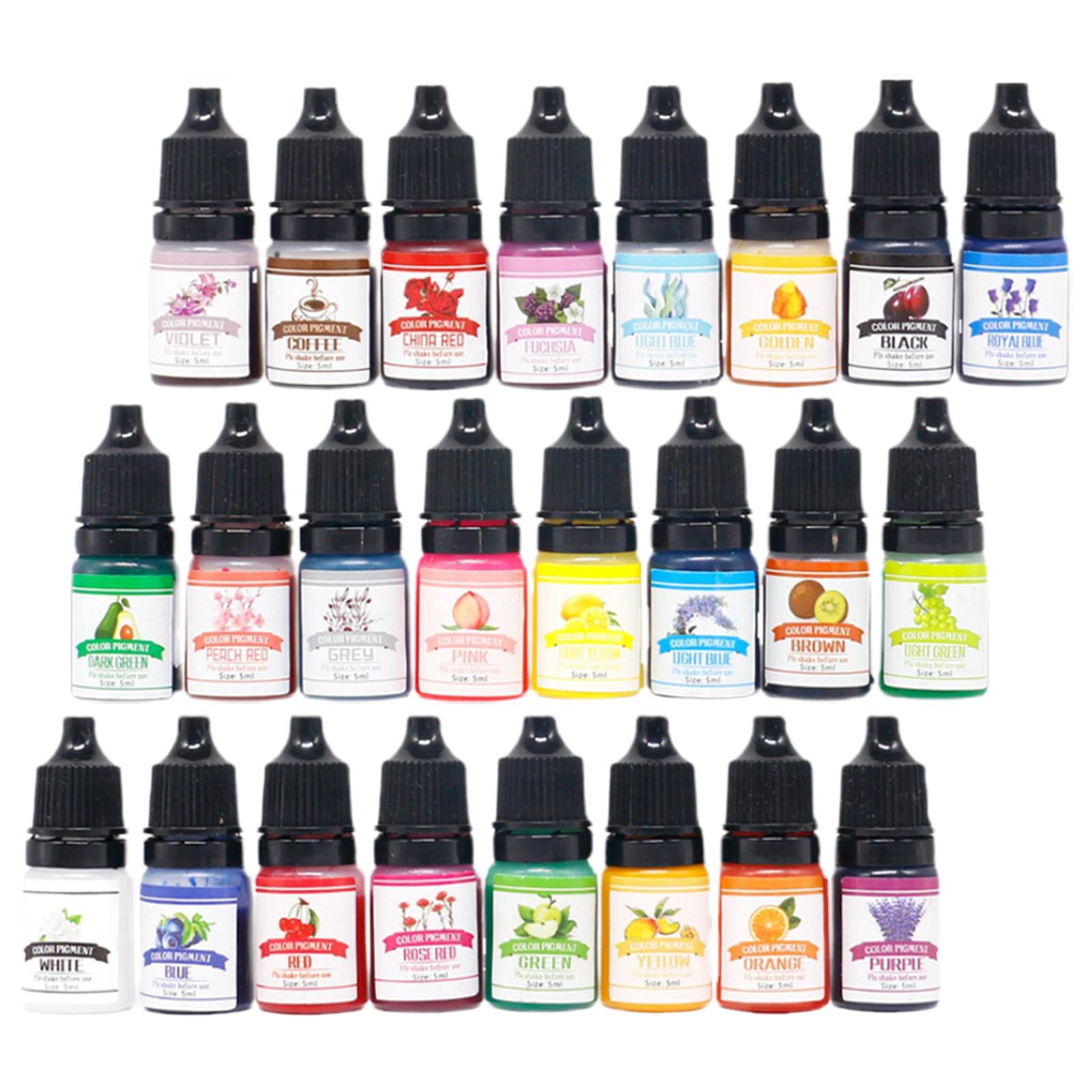 FVDPWYE 24Pcs Inks Concentrated Epoxy Resin Colorant Liquid Colorant Accessories DIY Kit