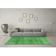 thumbnail image 3 of Ahgly Company Indoor Round Abstract Emerald Green Modern Area Rugs, 8' Round, 3 of 4