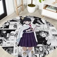 thumbnail image 1 of Kanao Tsuyuri Demon Slayer Round Carpet Anime Mix Manga Style Rug, 1 of 5