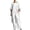 White, variant on 2 Piece Sets for Women Summer 2026 Spring Summer Asymmetrical Collar Blouse Set 3/4 Sleeve Solid Color Breathable Lightweight Loose Fit 2 Piece Casual Outfit for Daily Home Travel Sky Blue M by Duoif