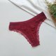 thumbnail image 2 of Zhuge Pack de 6 Calzoncillos Hipster Mujer,Algodón Transpirable con Detalles de Encaje, Braguitas Brasileñas Sexy y Cómodas para Todo Día，Estilo B,Talle M Vino tinto, 2 of 5