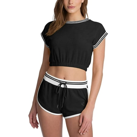 Juicy Couture Roll Cuff Top X-Large Black