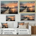 thumbnail image 4 of Designart "Misty Mornings on the Pier II" Coastal Pier Floater Framed Wall Art Print, 4 of 7