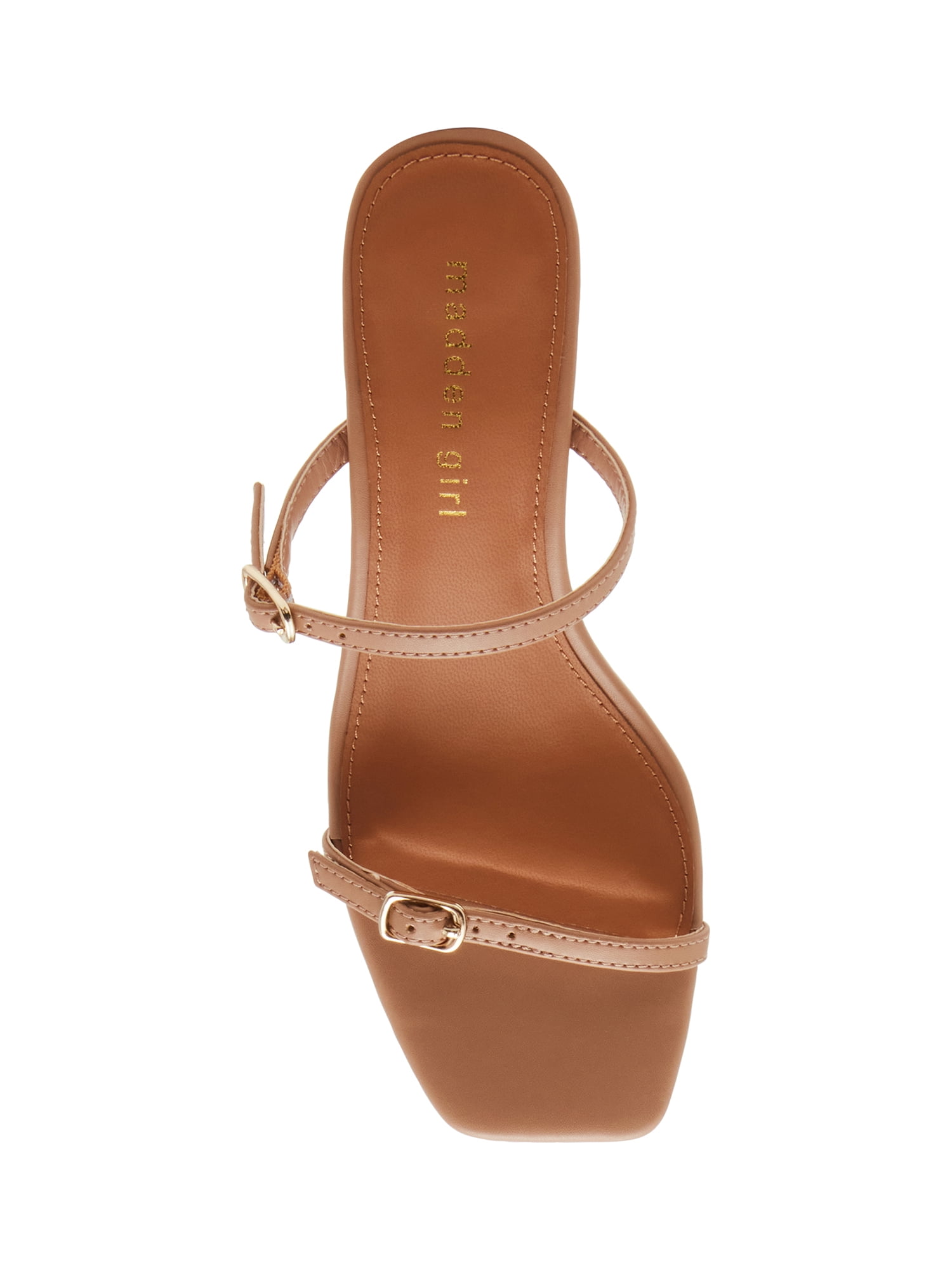 Madden Girl Women's Bettyy Two Strap Block Heel Sandal