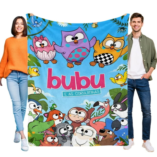 Bubu y los Pequeños Búhos anti-pilling, suave, ligera, esponjosa y acogedora de lujo para hogar y cocina – Perfecta para niños y adultos,120X180cm