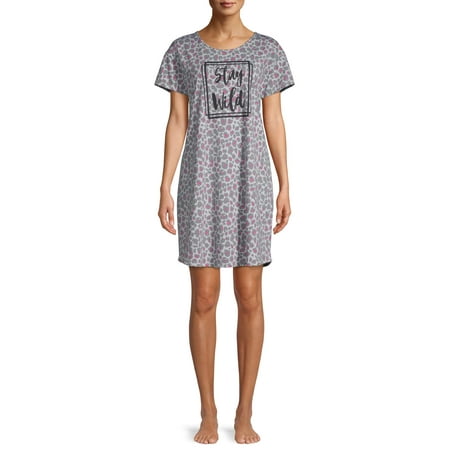 SECRET TREASURES WOMEN'S AND WOMEN'S PLUS ST SLEEPSHIRT STAY WILD