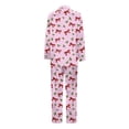 thumbnail image 4 of WOYY Christmas Family Pajamas Satin Silk Button Down Long Sleeve Nightwear PJ's Sets(Mom's), 4 of 4