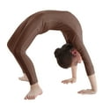 thumbnail image 3 of Miutii Kids Boys Girls Full Bodysuit Gymnastics Dance Unitard Leotard Jumpsuit Ballet Dance Halloween Dance Costumes Brown 11-12, 3 of 7