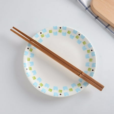 YSNOOWE Chopsticks Bamboo Light Brown 4Pcs 12.6x0.8x0.4In Extra Long