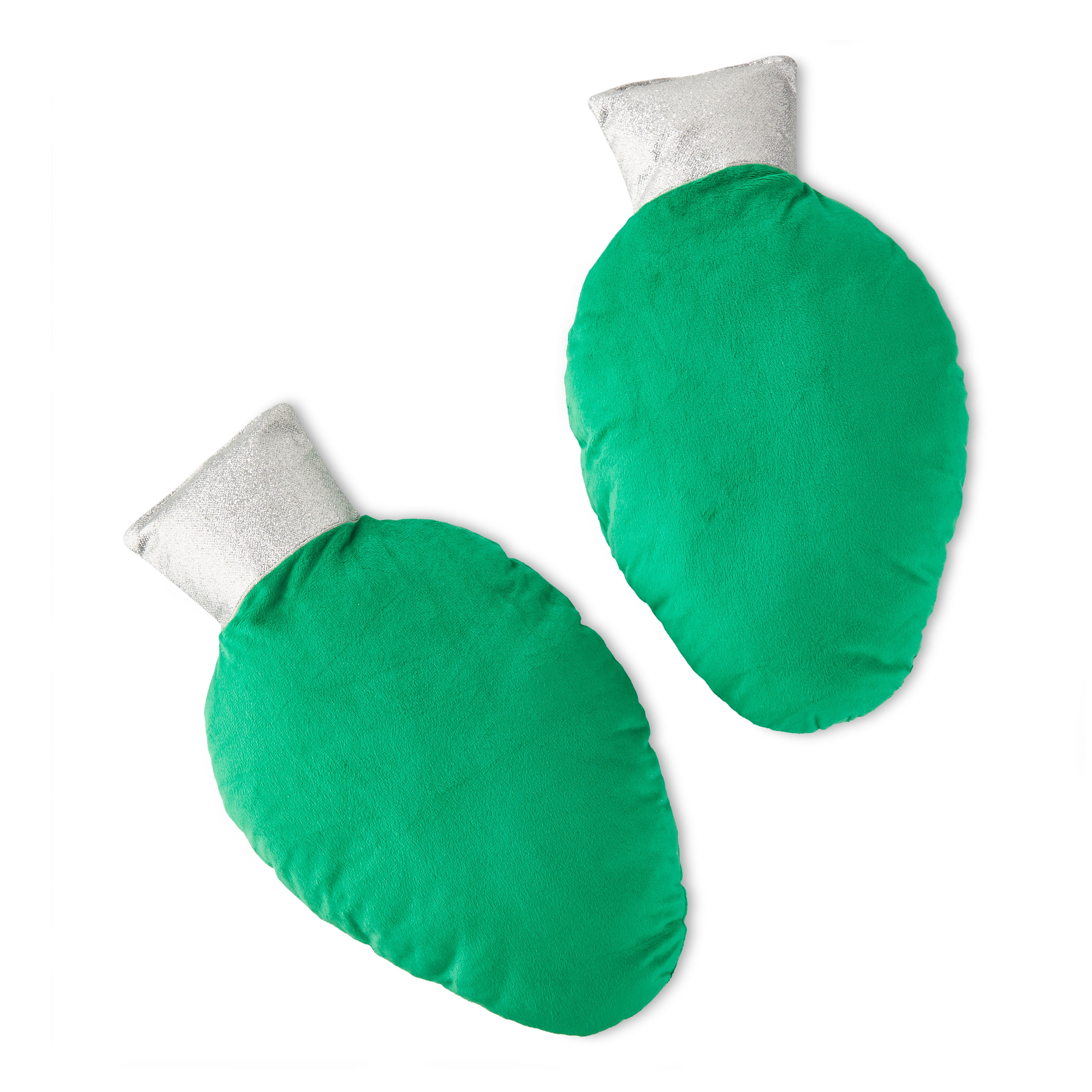 Holiday Time Christmas 15 inch Green C9 Bulb Decorative Pillows Plush