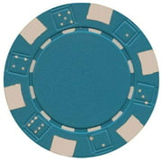 DA VINCI 50 Clay Composite Dice Striped 11.5 Gram Poker Chips, Light Blue Product Name