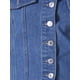 thumbnail image 5 of INSPIRAR CHIC Top de tubo recortado de mezclilla para mujer con corsé, botones frontales, dobladillo sin terminar y espalda fruncida, M Azul, 5 of 5