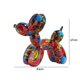 thumbnail image 3 of Perro Escultura Estatua Estatua de escultura de perro de resina Graffiti colorido Perro de globo nórdico para escritorio (BS970), 3 of 6