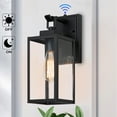 thumbnail image 3 of C Cattleya  1-Light Matte Black Dusk to Dawn Outdoor Wall Lantern Sconce 13.5-inch, 3 of 6