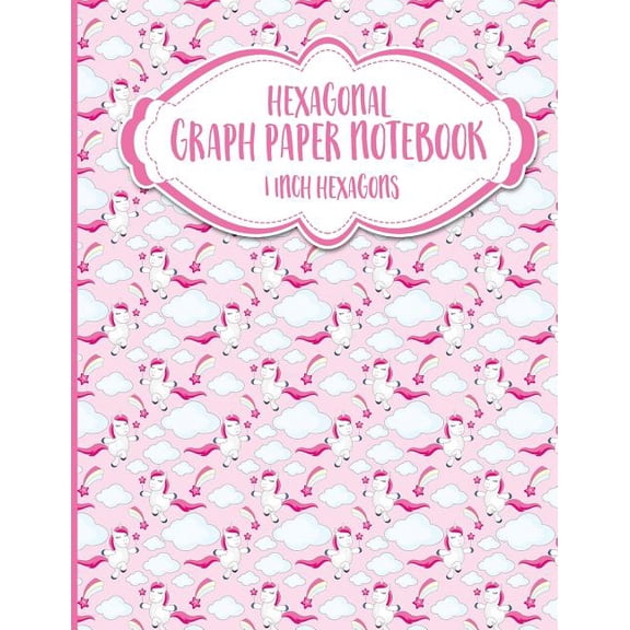 Hexagonal Graph Paper Notebook: 1 Inch Hexagons: Hexagonal Graph Paper Notebook: 1 Inch Hexagons: Organic Chemistry Lab Notebook, Design Book, Work Book, Gaming, Mapping, Knitting, Sketch Book - Unico
