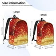 thumbnail image 4 of Daiia Red Gold Glitter Vintage Canvas Backpack for Men and Women ,Hiking Backpack,Travel Laptop Bag for School,Large Capacity Backpack, 4 of 8