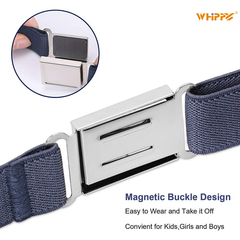 WHIPPY Kids Adjustable Belt, Elastic Belts with Easy Magnetic Buckle for  Boys Gilrs Toddler 