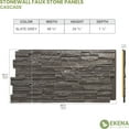 thumbnail image 4 of Ekena Millwork 48.625"W x 24.75"H x 1.25"D Cascade Stacked Stone, StoneWall Faux Stone Siding Panel, Slate Gray, 4 of 11
