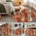 thumbnail image 5 of Large Round Rug 8Ft Washable Non-Slip, Orange Abstract Circle Area Rugs for Living Room Bedroom, Vintage Geometric Gradient Oil Painting Modern Indoor Floor Mats Carpet Runner for Home Decor, 5 of 8