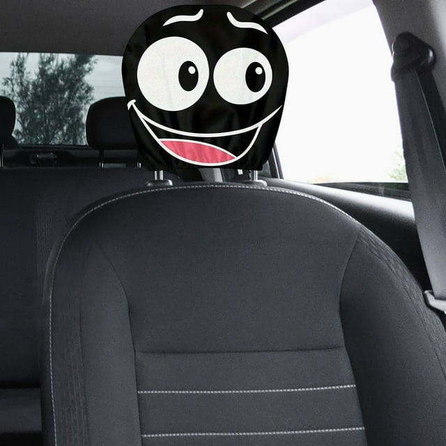 Apmemiss Clearance Funny Car Print Headrest Cover Universals Stretchy Style Interesting Headpiece