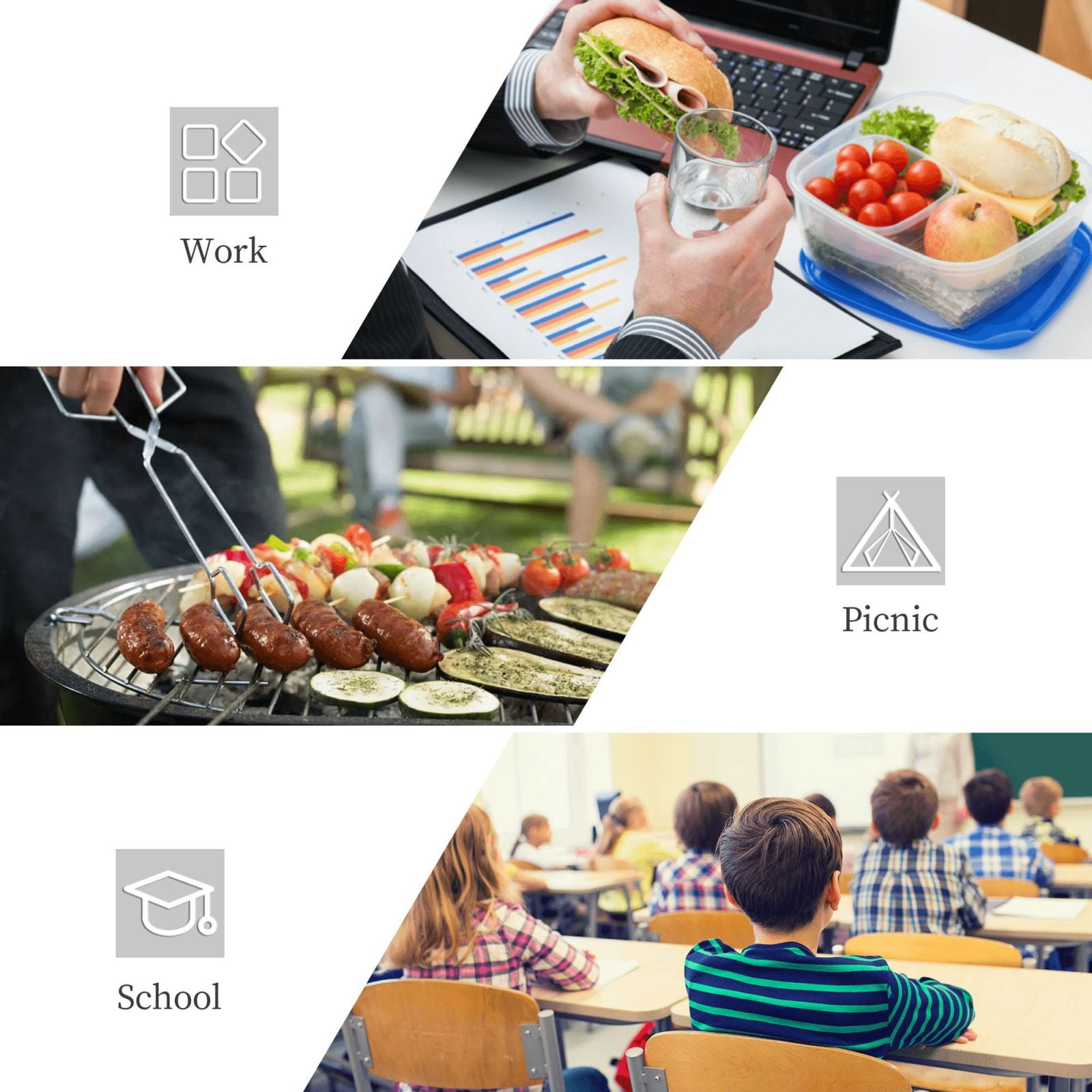 Xecao Orange Rotating Lunch Bag , an insulated, reusable tote bag perfect for adults of all genders, ideal for work, office, picnics and beach trips