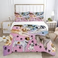 thumbnail image 3 of Kids Dog Bedding Set Chic Bedding Comforter Set for Girls Teens Galloping Dog Printed Comforter 3D Wild Animal Duvet Set Bedroom Decor Quilt Set 3Pcs Queen Size, 3 of 7