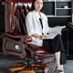 thumbnail image 4 of High Desk Office Chairs Makeup Ergonomic Recliner Swivel Office Chairs Vanity Comfy Silla Escritorio Office Furniture WN50OC My Lux Decor Round, 4 of 21