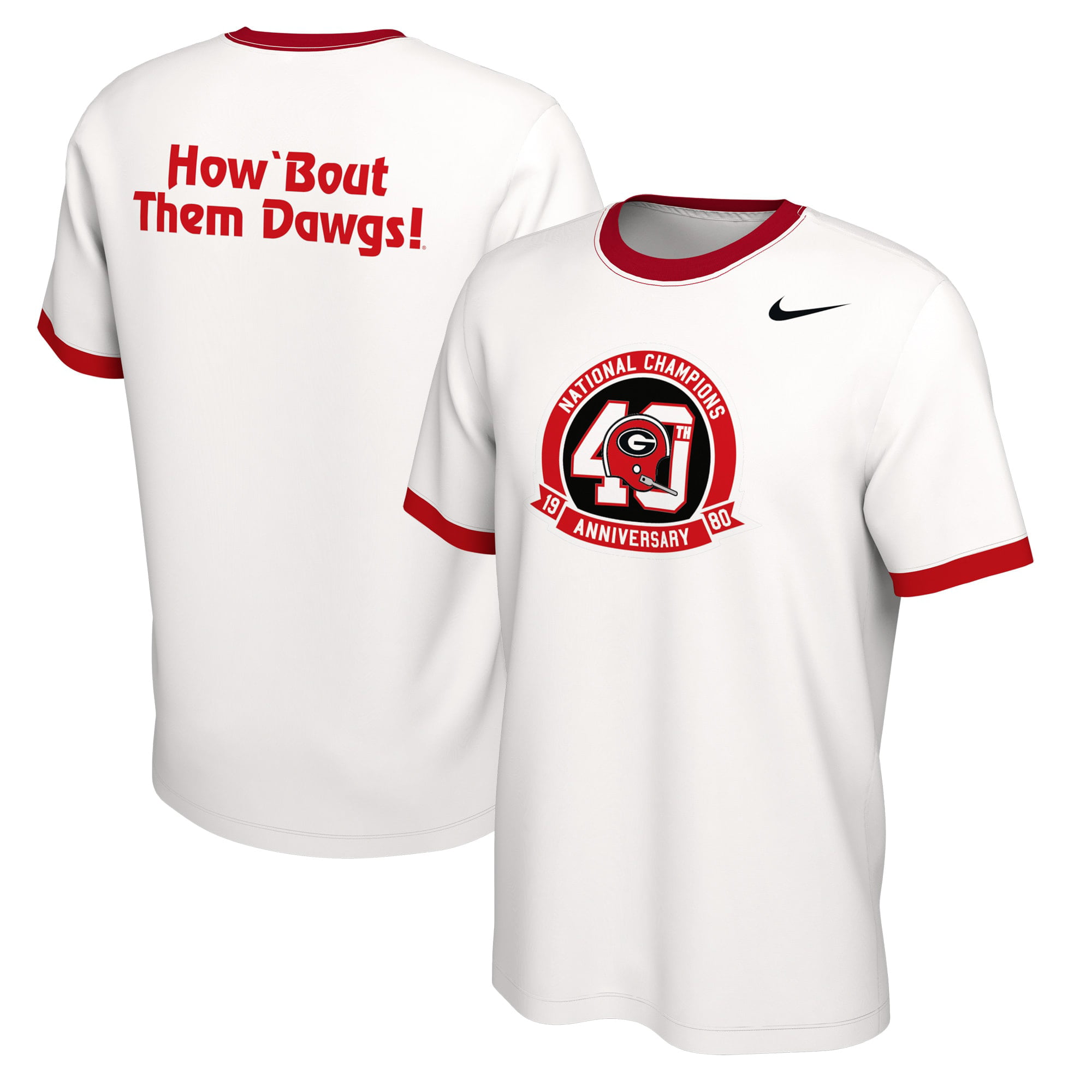 Vintage Graphic T-Shirt  Varsity Spell Out  Georgia Football  American Football Team Print