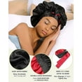thumbnail image 5 of AWAYTR Women Satin Bonnet Silk Hair Reversible Bonnets Hair Wrap for Sleeping Cap with Tie Band, 5 of 12