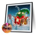 thumbnail image 2 of 5D bricolaje taladro redondo completo diamante pintura casa de Navidad hecha a mano para decoración de arte Hugtrwg Para estrenar, 2 of 9