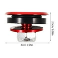 thumbnail image 2 of LOLIPPYY Car Rear Windshield Wiper Cover Red Aluminum Alloy Durable Replacement Plug, 2 of 6