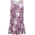 thumbnail image 1 of Plus size 7x Women Sleeveless Purple Dewdrop Tunic Tops Flowy Shirt Blouse, 1 of 4