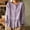Purple, variant on Womens Cotton Linen Shirts Long Sleeve Button Down Crewneck Ruffled Blouses Trendy Casual Loose Cute Comfy Tops