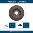 thumbnail image 5 of Benchmark Abrasives 4.5" x 7/8" Type 27 Aluminum Oxide Flap Disc - 10 Pack (80 Grit), 5 of 6