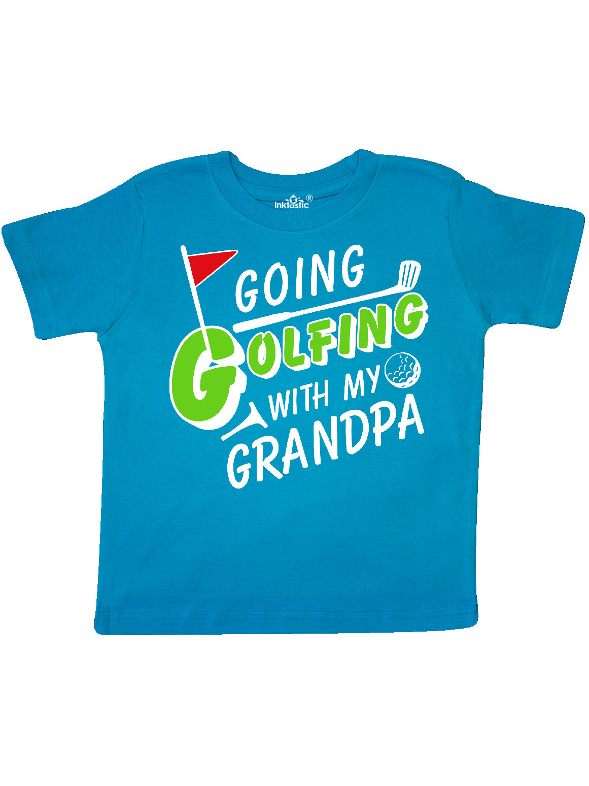 INKtastic Going Golfing with my Grandpa kids golf Toddler TShirt