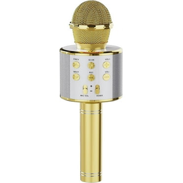 Rybozen Wireless Bluetooth Karaoke Microphone for Kids Girls Adults,  4-in-1 Portable Handheld Mic Speaker for Singing, Karaoke Machine for Phone Android PC, Great Birthday Gifts
