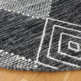 thumbnail image 3 of SAFAVIEH Kilim Elouise Diamond Polyester Area Rug, Black/Ivory, 6' x 6' Round, 3 of 8