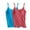 Blue, variant on QUINDOS Built in Bras Tank Tops for Women Athletic Summer 2 Pack Camisoles for Women Sleeveless Spaghetti Strap Multi Pack Crew Neck Yoga Shirts Tops Slim Fitted Solid Color Undershirts