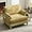 Mustard Yellow, variant on Foldable sofa bed recliner, 3-in-1 convertible sleeper, mid-century modern decor, suitable for small spaces, with three pillows for Living Room Bedroom Apartment Small Space (Beige)