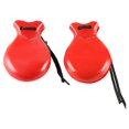 thumbnail image 2 of Flamenco Dance Orff Percussion Instrument Rap Hardwood Spanish Castanets Red & Brown, 2 of 7