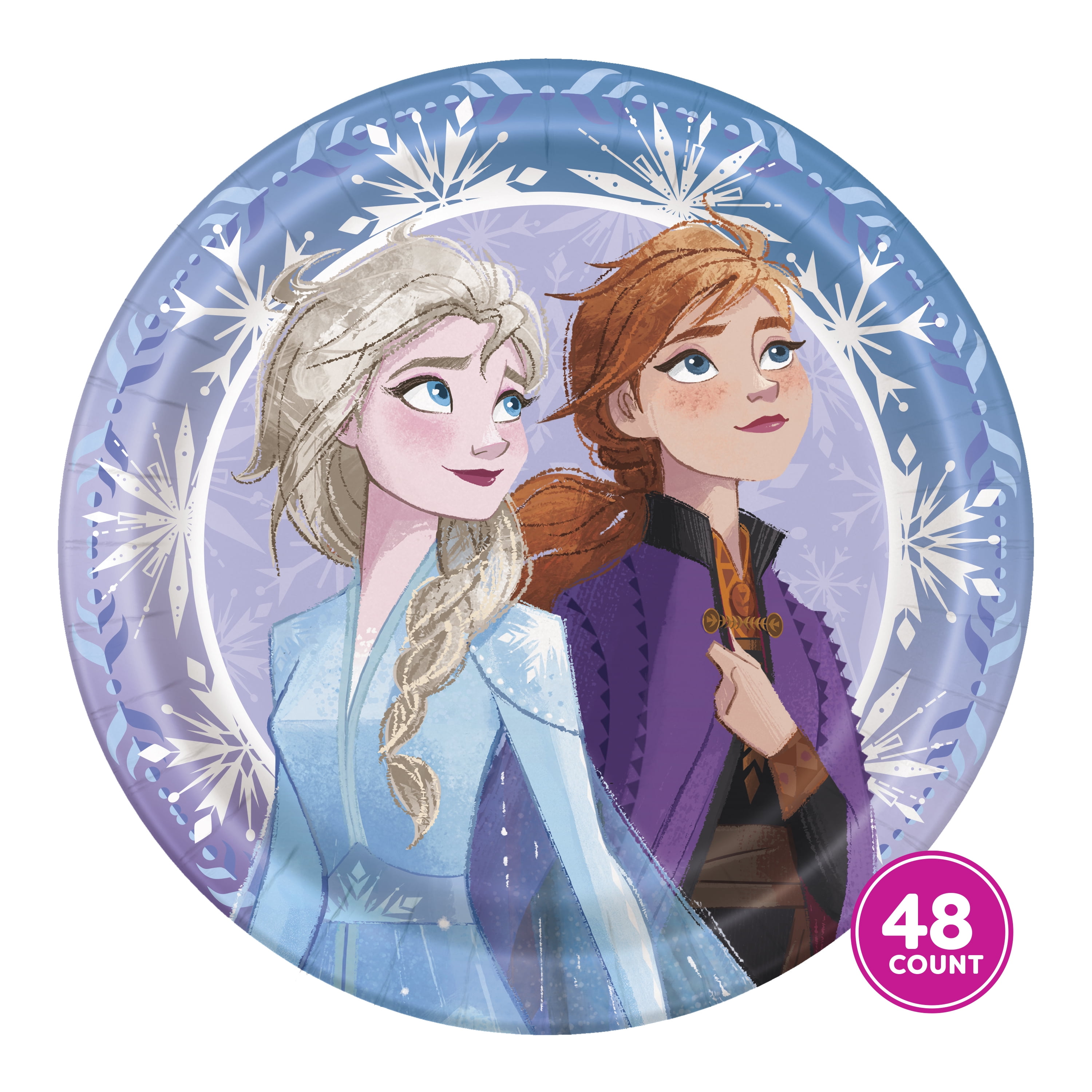 Disney Frozen Birthday Party Paper Plates, 9in, 48ct ...