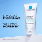 La Roche-Posay Effaclar Duo 4% Benzoyl Peroxide Acne Face Wash for Oily Skin, 6.76 fl oz
