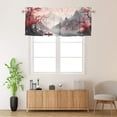 thumbnail image 2 of Japanese Window Curtains Valances Spring Red Cherry Blossom Tree Vintage Sailboat Window Valance for Living Room Bedroom, Kitchen Valance Rod Pocket Window Curtain 54 by 18 in, 1 Panel, 2 of 6