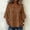 Brown, variant on Tiered Womens Blouses Square Neckline 3/4 Sleeve Solid Blouse Babydoll Peplum Fitted Puff Shirts Womens Tops Red M