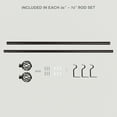 thumbnail image 5 of Exclusive Home Ogee 1" Curtain Rod and Finial Set, Matte Bronze, Adjustable 36"-72", 5 of 6