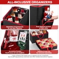 thumbnail image 5 of Ayieyill Premium Christmas Ornament Storage Container with Dividers, Fits Up to 73 Ornaments, 600D Tear Black, 5 of 8